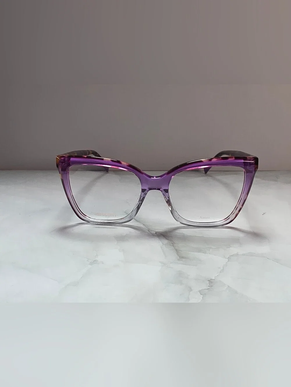Missoni MIS 0092 HKZ Violet Havana Cat Eye Eyeglasses 54mm NWT